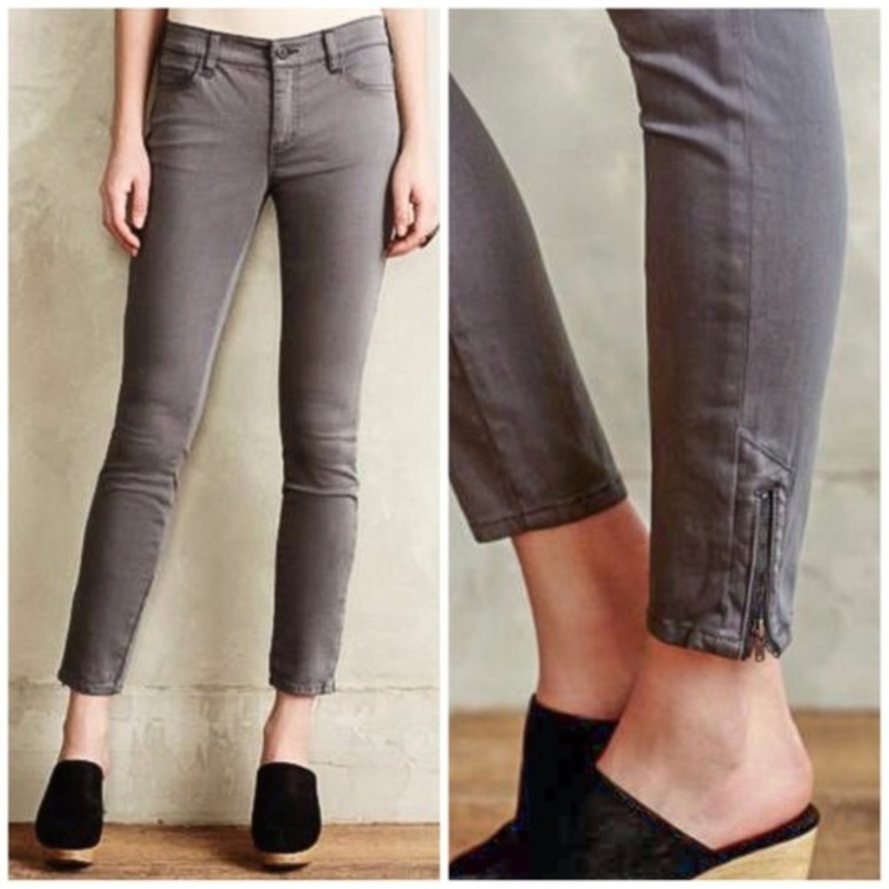 Anthropologie Serif Skinny pants with ankle zipper